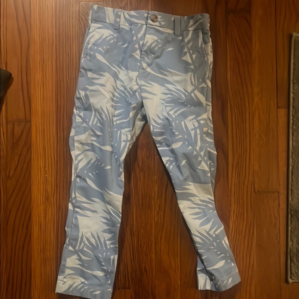 Blue and White Patterned Pants